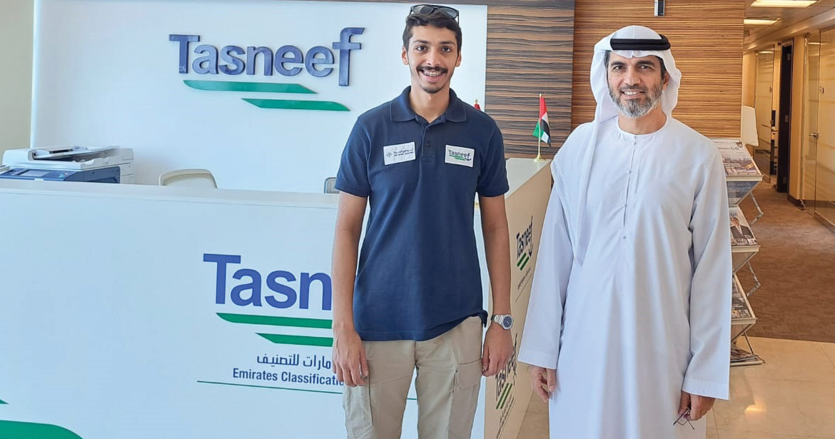 “Tasneef welcomes Saif Alkatheeri who joined Tasneef on 3 October 2022 as a Marine Surveyor”