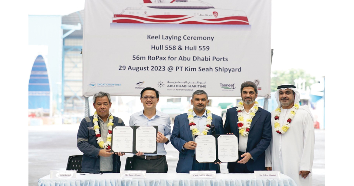 “Tasneef participation of Keel Laying Ceremony for ADPORTS ferries”